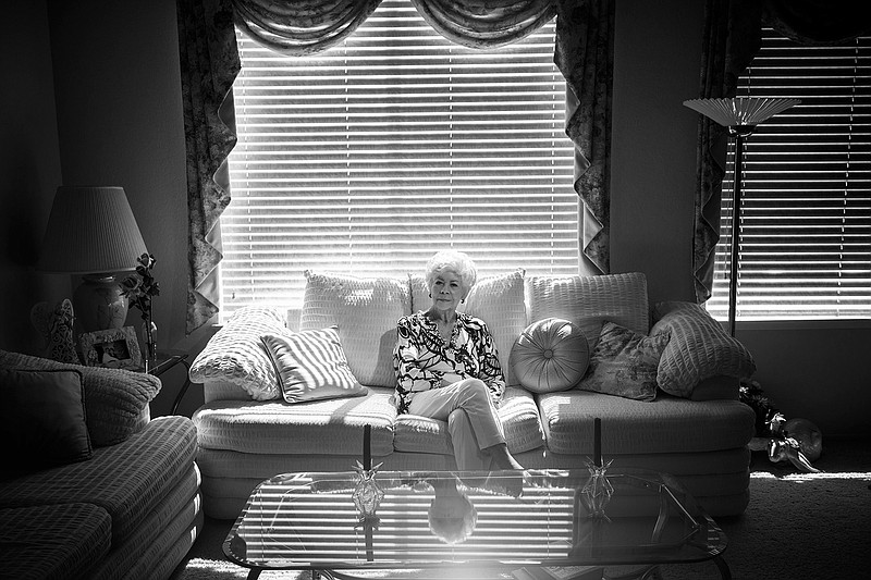 Arlane Hart, mother of Debra Newell, in her Corona, Calif., home on August 31, 2017. A religious woman, Hart has lost two husbands and one of her daughters, writing about her journey of forgiveness toward her former son-in-law, who killed her daughter, in a book titled, "Grandma, is this Real Life."