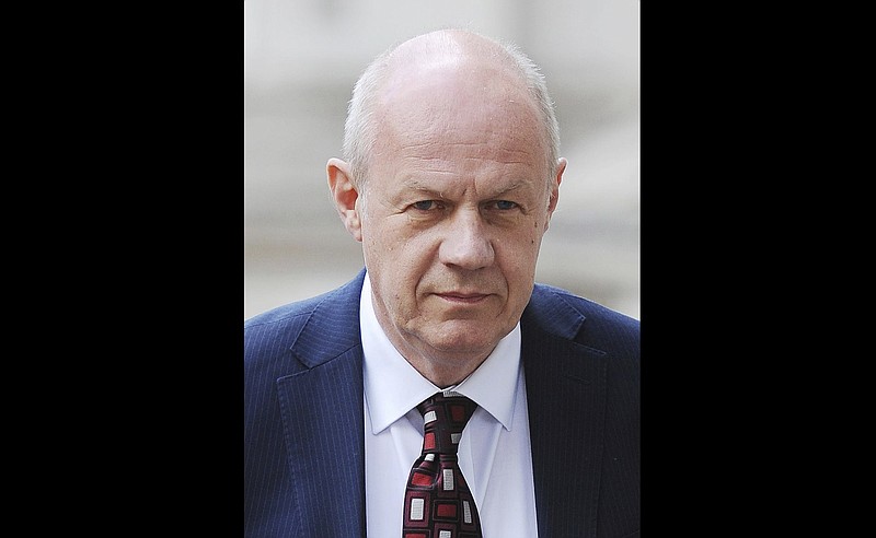 FILE - This July 4, 2016 file photo shows Britain's First Secretary of State Damian Green in London. The scandal surrounding Britain’s political class deepened Sunday Nov. 5, 2017, with more allegations of sexual harassment, abuse of power and other misdeeds including new allegations about one of Prime Minister Theresa May’s key allies. First Secretary of State Damian Green, a senior Cabinet figure who is in effect May’s deputy, denied a Sunday Times claim that police had found “extreme” pornography on his computer during an investigation nine years ago. (Andrews Matthews/PA via AP, file)
