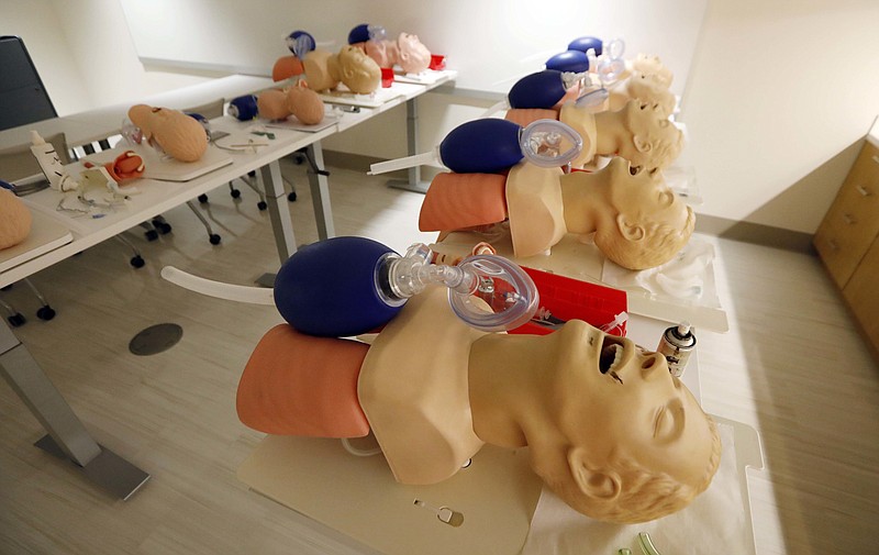 <p>AP</p><p>Mannequins are arranged to train CPR to incoming medical students in Jackson, Mississippi. A study released on Sunday shows women are less likely than men to get CPR from a bystander and more likely to die, and researchers think that reluctance to touch a woman’s chest may be one reason.</p>