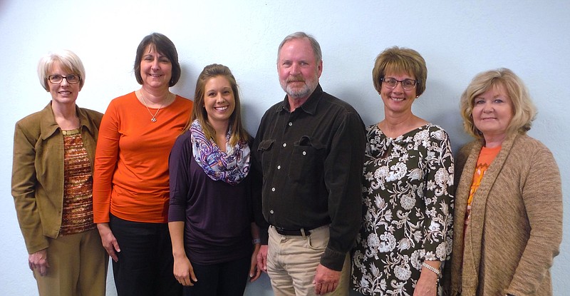 Moniteau County Library District board members pictured are, from left, Connie Gerling, library director; Sarah Rohrbach, secretary; Holly Bieri, treasurer; Bill Boies, vice president, Laura Burger, president; and Lana Dicus, member. (Submitted photo)