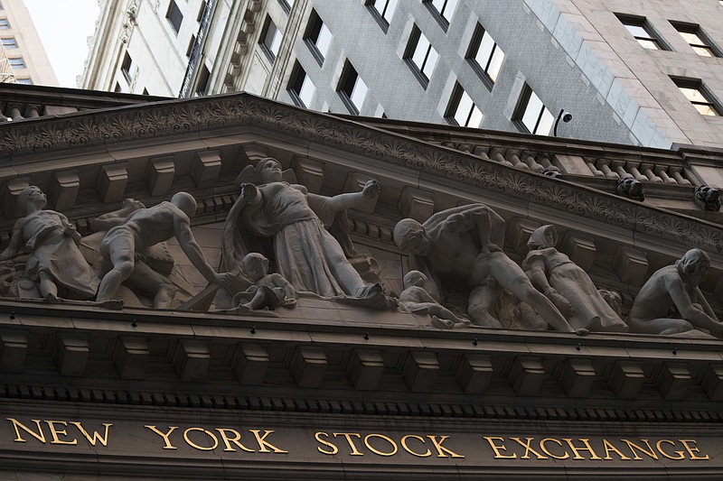 FILE - This Tuesday, Oct. 25, 2016, file photo shows the New York Stock Exchange at sunset, in lower Manhattan. Global stocks fell Monday, Nov. 13, 2017, as investors became more cautious after several market indexes hit record highs in the past week. (AP Photo/Mary Altaffer, File)