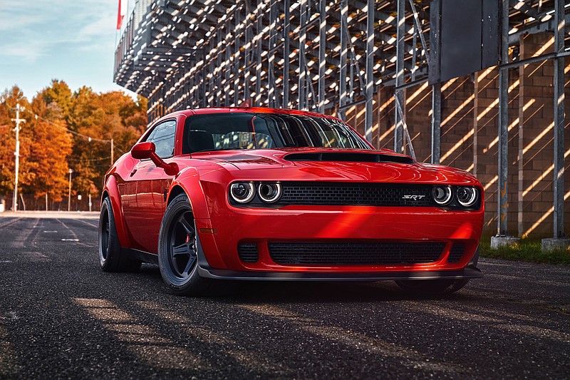 The 2018 Dodge Challenger SRT Demon is the world's first production car to lift the front wheels at launch.  (FCA US LLC) 