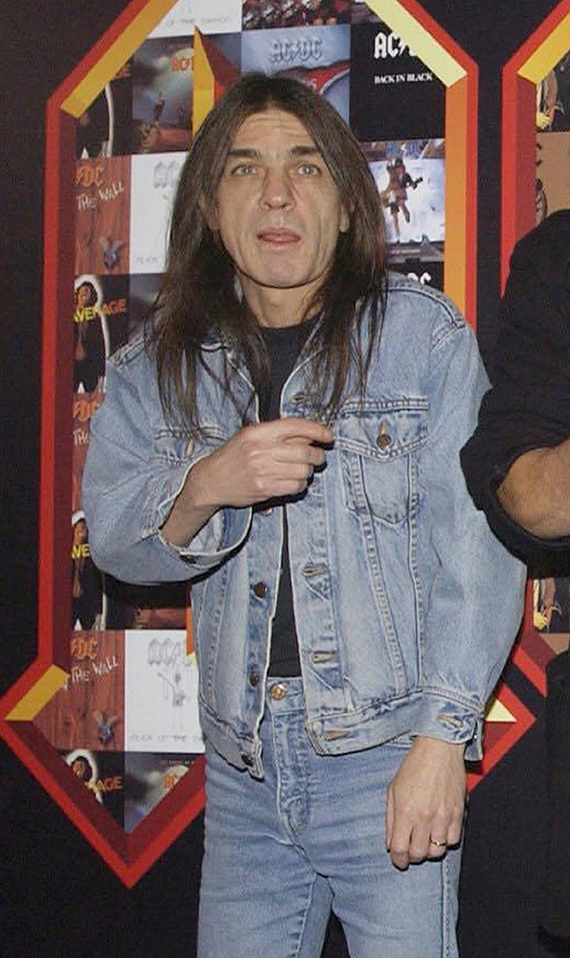 A March 3, 2003 file photo of AC/DC co-founder and guitarist Malcolm Young at an event in London. The band has announced, Saturday Nov. 18, 2017,  that 64-year-old Young has died. 