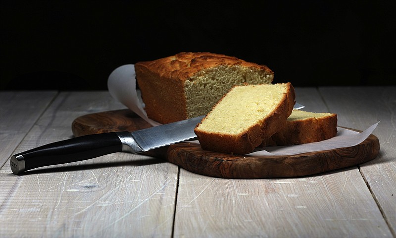 Coconut goes into the pound cake batter in multiple forms: As a flour, milk and oil. 