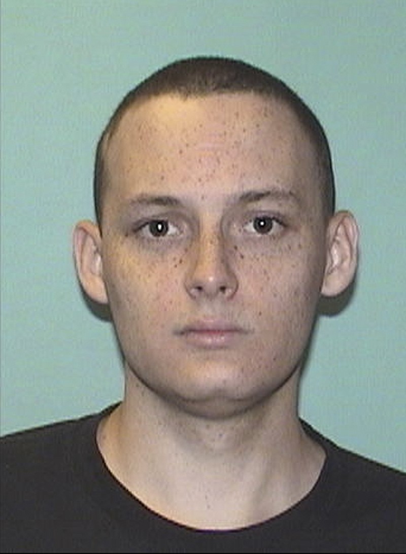 In this undated photo provided by the San Juan County Sheriff's Office is William Atchison. A 21-year-old gunman who disguised himself as a student to get into a New Mexico high school where he killed two students had caught the attention of U.S. investigators more than a year ago, authorities said Friday, Dec. 8, 2017. Atchison, a former student at small-town Aztec High School, had legally purchased a handgun at a local store a month ago and planned the attack, authorities said. (San Juan County Sheriff's Office via AP)