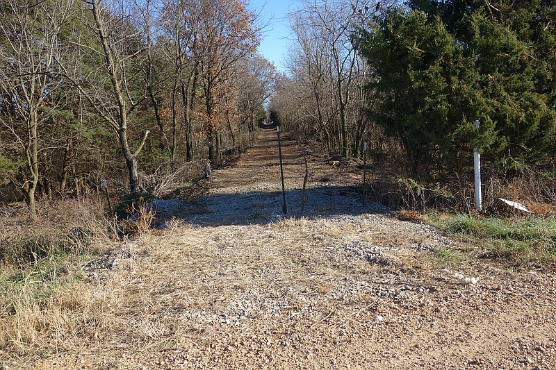 
A wire fence prevents access to the deconstructed Rock Island Line's right-of-way in Benton County. 