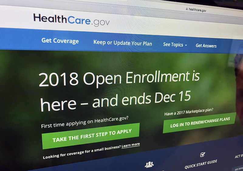 The HealthCare.gov website is photographed in Washington on Dec. 15, 2017. (AP Photo/Jon Elswick)