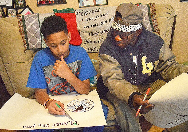 Floyd Earl of Big Brothers, Big Sisters mentors Askari Steward.