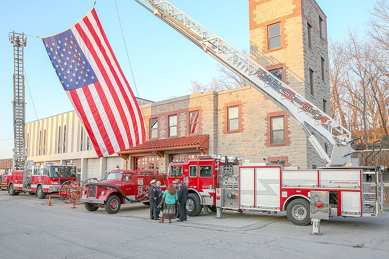 The Jefferson City and Linn Fire Departments recognized former fire fighter Fred Otto at a ceremony Monday at the Jefferson City Fire Museum.