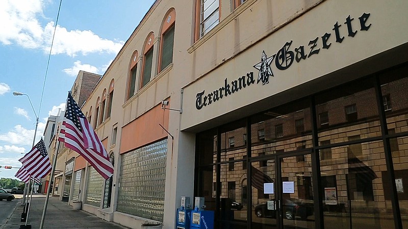 The Texarkana Gazette's Pine Street building houses the printing press, set to be shut down in mid-January 2018.