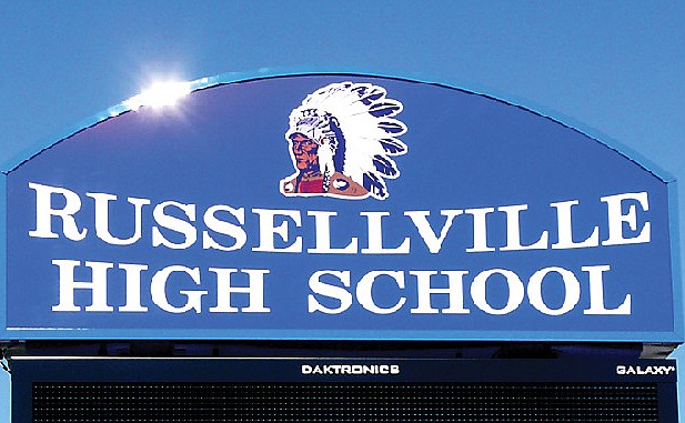 Russellville High School marquee