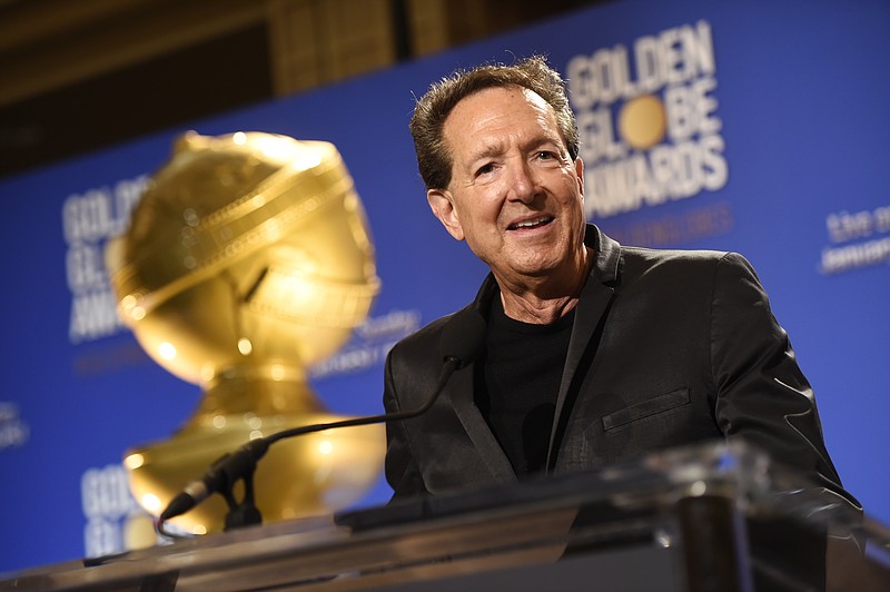 FILE - In this Dec. 12, 2016 file photo, EVP of Television for Dick Clark Productions Barry Adelman speaks during the nominations for the 74th annual Golden Globe Awards at the Beverly Hilton hotel in Beverly Hills, Calif. Veteran Golden Globes producer Adelman is sharing some of his favorite Golden Globes memories as the show celebrates its 75th anniversary on Sunday, Jan. 7, 2018. (Photo by Chris Pizzello/Invision/AP, File)
