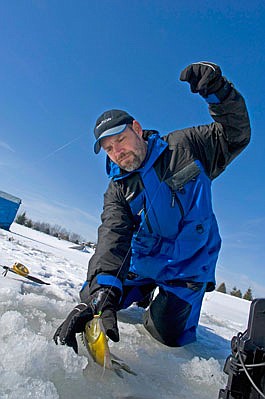 Ice fishing is a fun and productive way to catch fish in cold weather.