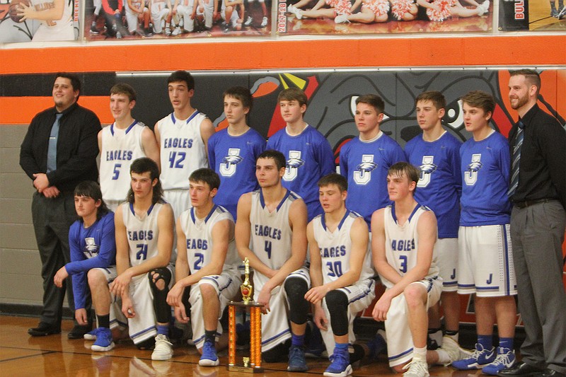 Jamestown defeated Dixon 62-58 in the championship game of the Stover Tournament on Jan. 6, 2018.
