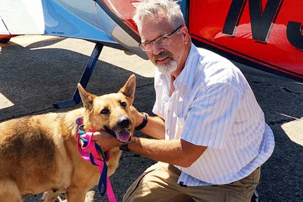 <p>Best Fur Friends Rescue via AP</p><p>This June 6, 2016, photo provided by Best Fur Friends Rescue shows Dr. Bill Kinsinger, with Jojo, a dog from Fort Worth Animal Care & Control, at a regional airport in northern Illinois. The Coast Guard on Monday called off a search for Kinsinger whose plane disappeared from radar last Wednesday over the Gulf of Mexico.</p>