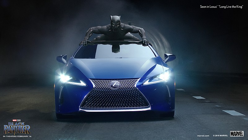 This photo provided by Lexus shows an image of the Lexus "Black Panther" Super Bowl spot. For the 2018 Super Bowl, marketers are paying more than $5 million per 30-second spot to capture the attention of more than 110 million viewers. (Courtesy of Lexus via AP)