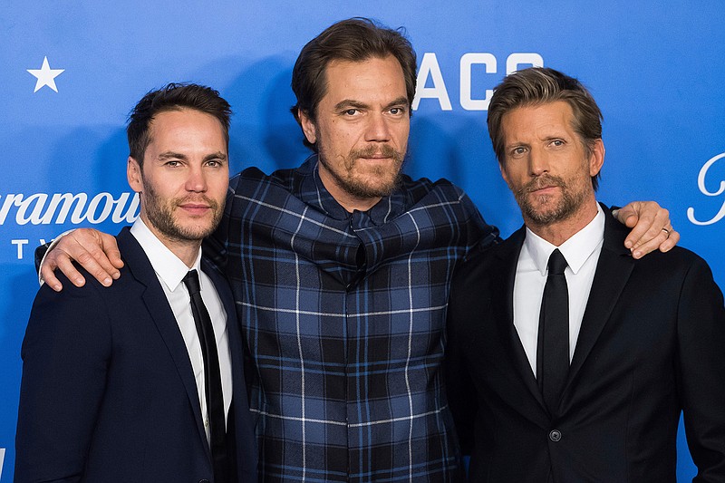 Taylor Kitsch, from left, Michael Shannon and Paul Sparks attend the world premiere of "Waco" at Jazz at Lincoln Center on Monday, Jan. 22, 2018, in New York. (Photo by Charles Sykes/Invision/AP)