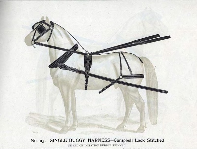 This drawing is from the William Heck Manufacturer of Saddlery Catalogue No. 6.