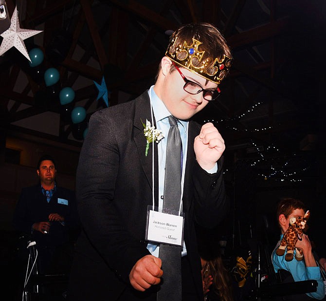 Jackson Warren dances during the Night to Shine prom Friday at Capital West Christian Church.