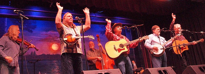 Playing Saturday in its 40th year of performing is the Hickory Hill Bluegrass Band, which has its origins in Avinger, Texas. They are, from left, Milo Deering of Dallas, Ronny Singley of Whitehouse, Texas, Don Stegall of Mount Selma, John Early of Avinger, Don Eaves of Overton, Texas, and Richard Bowden of Linden, Texas.