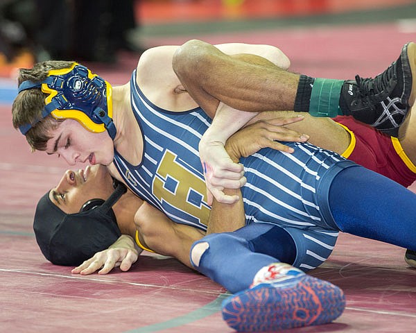 Helias junior Evan Winder will wrestle in his third Class 3 state tournament starting today at Mizzou Arena.