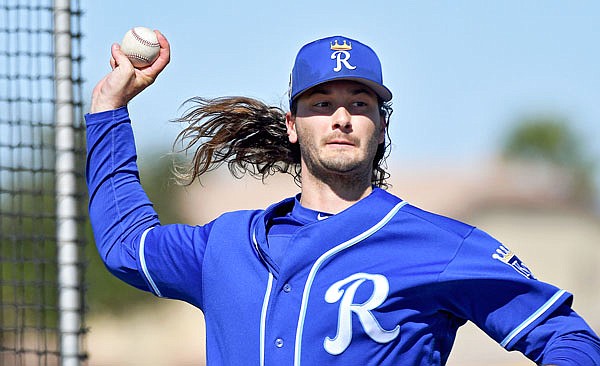 Royals pitcher Burch Smith throws during a training session earlier this week in Surprise, Ariz.