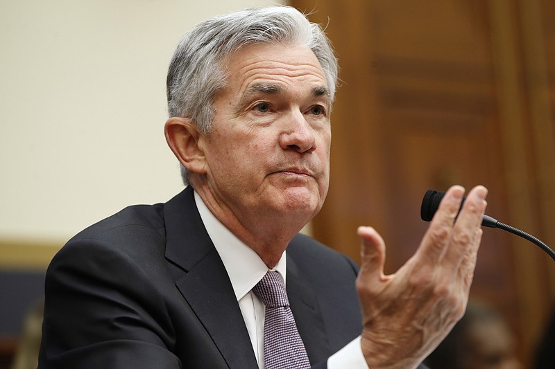 Federal Reserve Chairman Jerome Powell gestures while he testifies to the House Financial Services Committee, Tuesday, Feb. 27, 2018, in Washington. (AP Photo/Jacquelyn Martin)