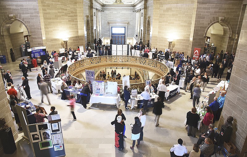 Tuesday was Corrections Day in the third floor Rotunda in the Capitol, and several vendors who work closely with the Department of Corrections and different divisions of DOC had representatives on hand to explain options and opportunities.