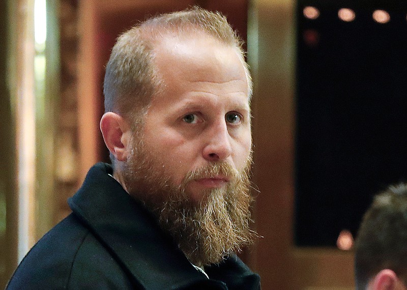 In this Nov. 15, 2016 file photo, Brad Parscale, who was the Trump campaign's digital director, waits for an elevator at Trump Tower in New York.  President Donald Trump has named former digital adviser Brad Parscale as campaign manager of his 2020 re-election campaign.   (AP Photo/Carolyn Kaster)