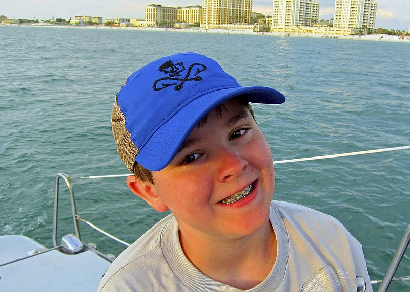 This photo provided by Richard Taras shows Jacobe Taras during a family spring break vacation in Florida several days before he committed suicide over school bullying back home in Moreau, N.Y. Jacob's parents are lobbying for a state law that would require schools to notify parents when their child is being bullied. It's called "Jacobe's Law." (Richard Taras via AP)