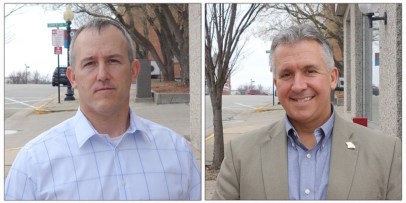 Bill Duke, left, and Kevin Ward, right, are currently running for Blair Oaks school Board. 