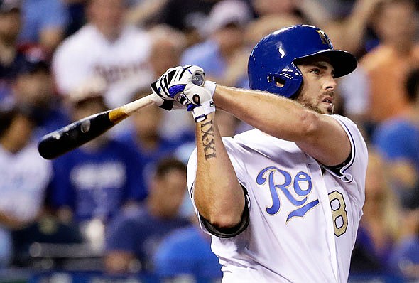 Mike Moustakas says he's excited to be back with the Royals.