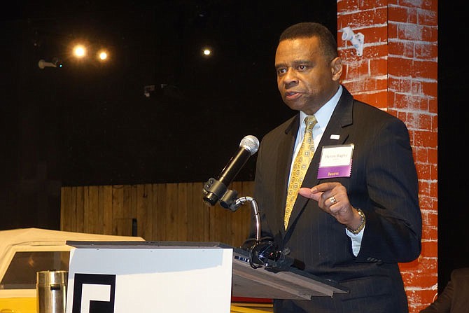 Byron S. Bagby, retired major general with the U.S. Army and Fulton High School class of 1974 graduate, Fulton Public Schools Foundation gala attendeesson. He thanked FPS, Westminster College and his church in Fulton, Calvary Missionary Baptist Church.