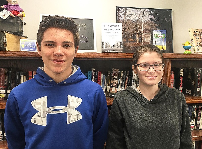 Jamestown High School Citizens of the Month for March are freshmen Tristan Jones and Cassie Gerlach. (photo submitted)