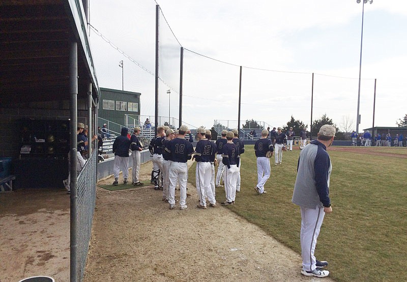 Tuesday, March 20, 2018 was a cold and windy day as Helias opened its baseball season against Fatima at the American Legion Complex in Jefferson City.