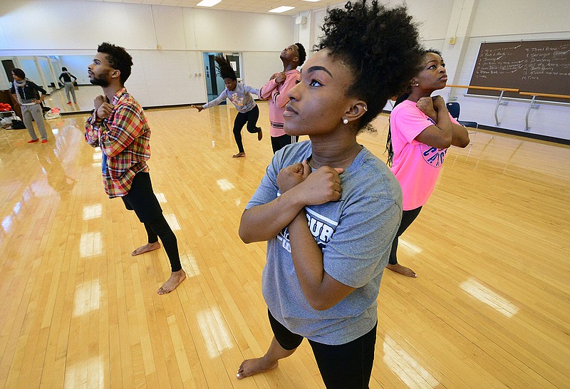 LU Dance Troupe Director Theressa Ferguson leads her group through rehearsals for their upcoming annual dance recital April 6-8.