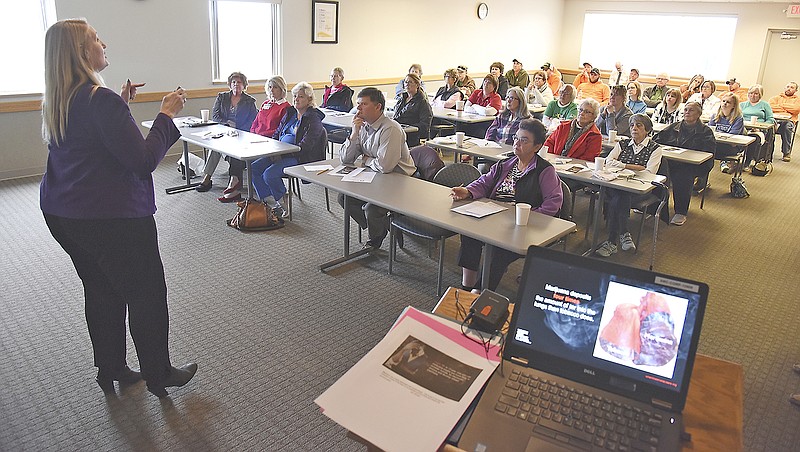 Joy Sweeney of Council for Drug Free Youth delivered a presentation Wednesday on medical marijuana consequences during a lunch and learn at Capital Region Medical Center's Southwest Campus.