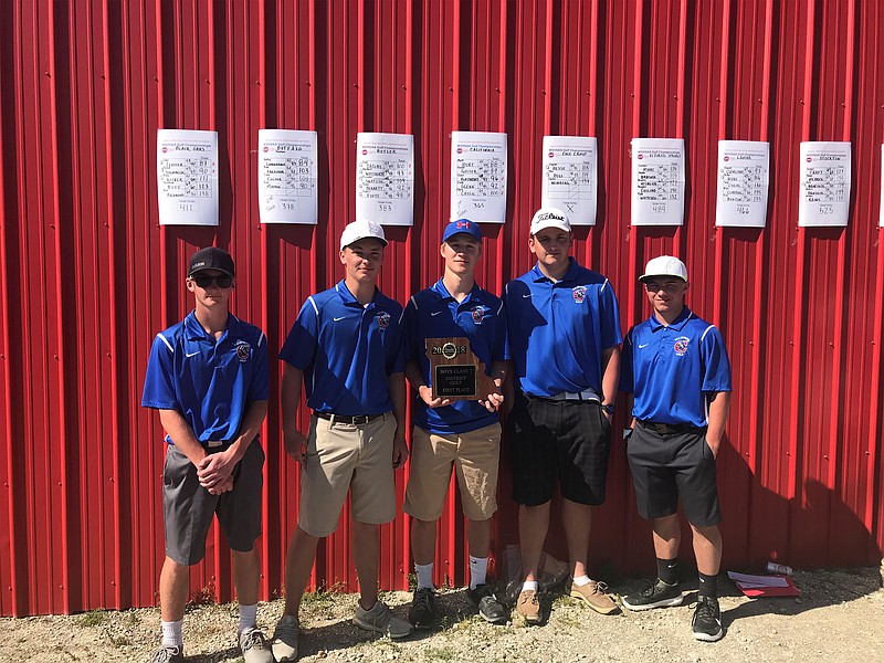 The California Pintos boys golf team won the district championship April 30, 2018.