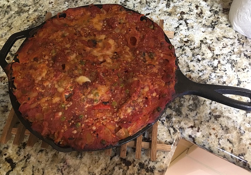 Want a quick, healthy-as-you'd-like-it-to-be recipe? Voila -- my spaghetti pie, adapted from a Today show recipe. (Leslie Barker/Dallas Morning News/TNS)