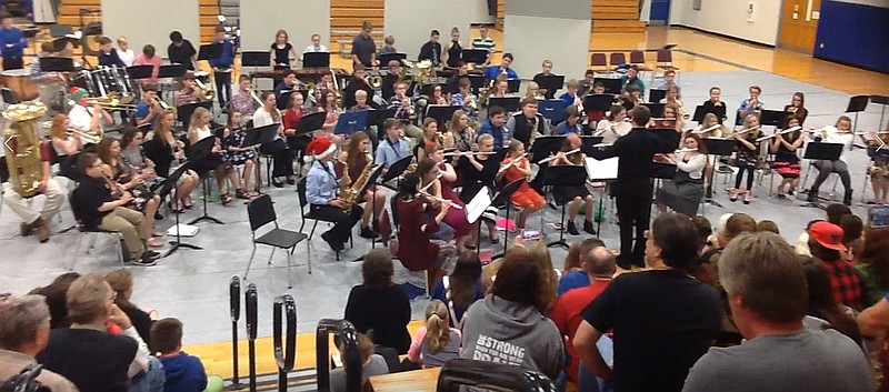 The Cole R-1 band performs at its December concert. The Russellville High School band earned its third consecutive II rating at the MSHSAA State Large Ensemble Festival on March 16, 2018. Director Nathan Gargus said he is very proud of his students' accomplishments and looks forward to leading a bigger band next year.