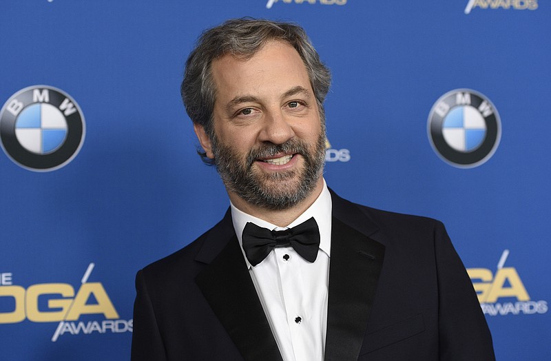 FILE - In this Feb. 3, 2018 file photo, Judd Apatow arrives at the 70th annual Directors Guild of America Awards in Beverly Hills, Calif.   A collection of 4,000 hours of video interviews recorded over more than two decades by the Television Academy Foundation will be available for free on a website. Apatow made use of footage from a Garry Shandling interview for a documentary released this year about the late comedian. The clips were licensed from the foundation, one of the ways it generates money to preserve and expand the archive's collection.  (Photo by Chris Pizzello/Invision/AP, File)