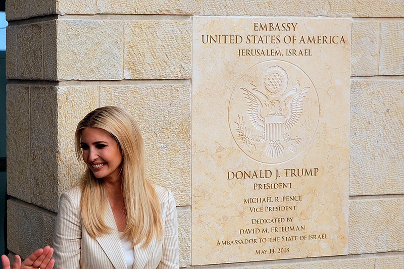 U.S. President Donald Trump's daughter Ivanka Trump, attends the opening ceremony Monday for the new U.S. embassy in Jerusalem. 