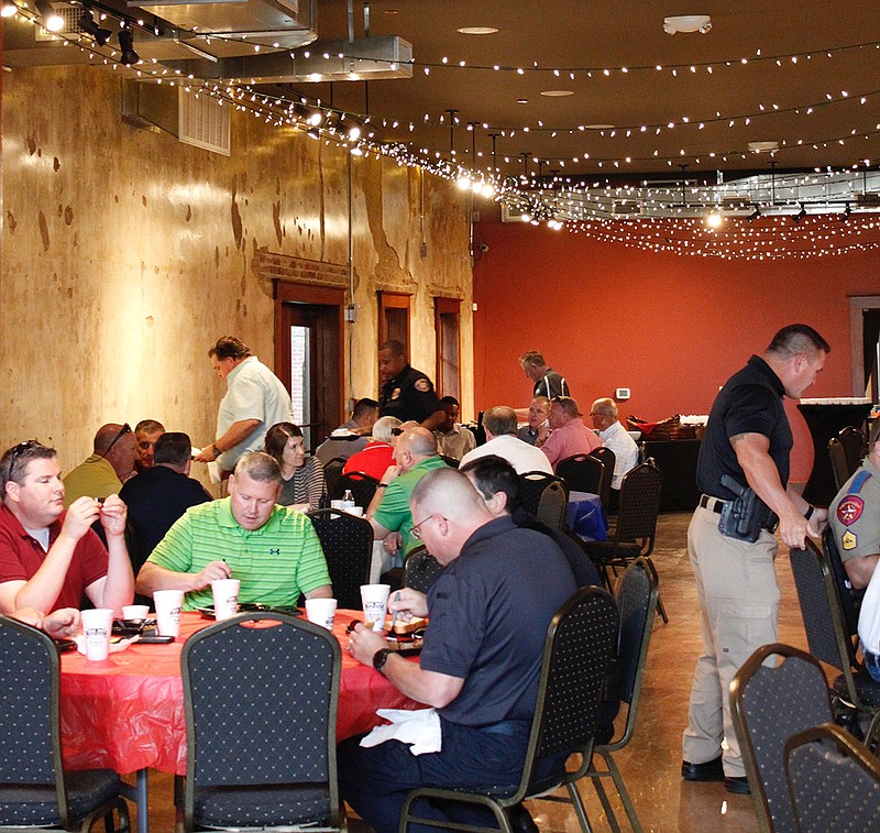 LifeNet celebrates local first responders with an appreciation lunch Tuesday at The Silvermoon on Broad in conjunction with National EMS Week. About 200 firefighters, law enforcement officers, emergency medical technicians and volunteers were fed at the event.