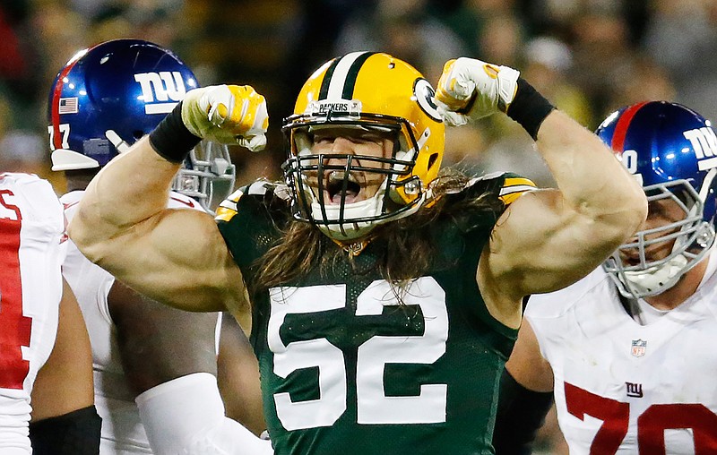In this Oct. 9, 2016, file photo, Green Bay Packers' Clay Matthews celebrates a sack of New York Giants quarterback Eli Manning during the second half in Green Bay, Wis. Matthews might be working under a new defensive coordinator this spring with the Packers, but his role hasn't changed. (Associated Press)