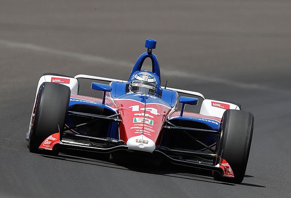 Tony Kanaan drives during Thursday's practice session for Indianapolis 500 at Indianapolis Motor Speedway in Indianapolis.