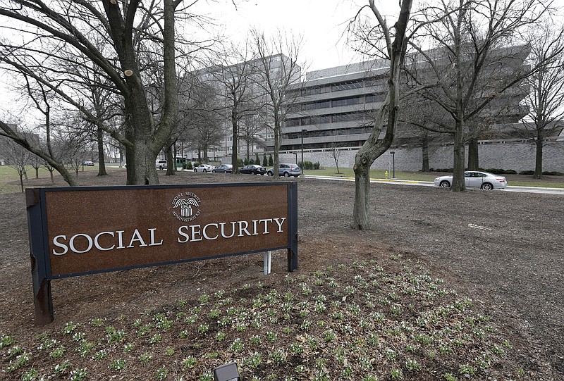 FILE - In this Jan. 11, 2013 file photo, the Social Security Administration's main campus is seen in Woodlawn, Maryland. (AP Photo/Patrick Semansky, File)