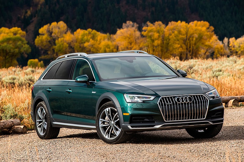 This undated photo provided by Audi shows the 2018 Audi A4 Allroad. The A4 Allroad is a specialized version of the A4 that has additional ground clearance for off-road capability. (Courtesy of Audi AG via AP)