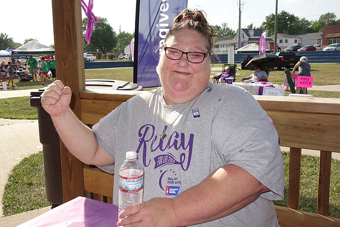 Michelle Haden, a 12-year survivor of breast cancer, was among multiple survivors attending the Relay for Life event Friday night in Fulton. 