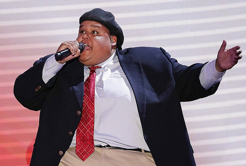  In this Aug. 28, 2012, file photo, Neal Boyd sings during the Republican National Convention in Tampa, Fla. Boyd, an opera singer who won NBC's "America's Got Talent" and dabbled in Missouri politics, died Sunday, June 10, 2018, at his mother's house in Sikeston, Mo. He was 42.