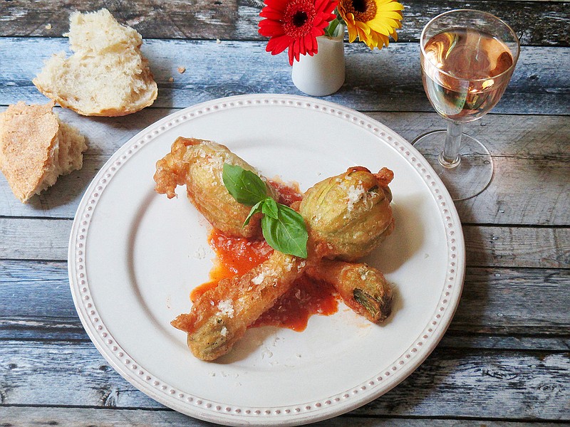 Serve Stuffed Fried Zucchini Blossoms with marina sauce Texarkana Gazette